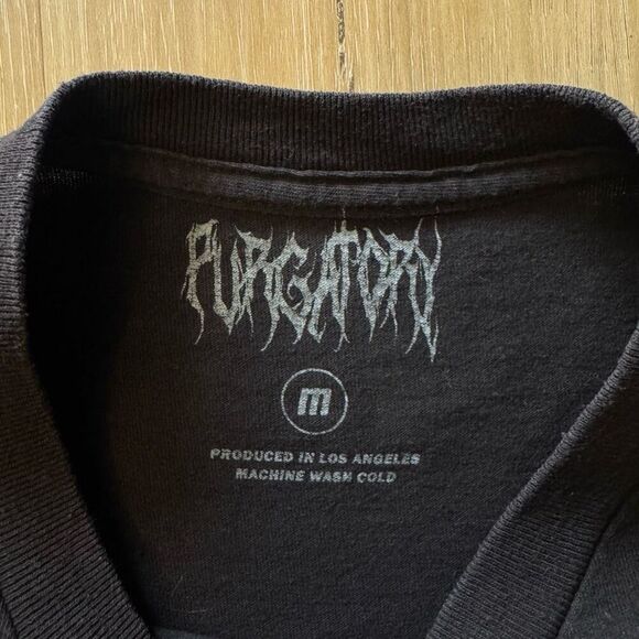 Purgatory Rage All Night Live In LA Black Shirt Size Medium Gothic Night Club - Picture 2 of 3